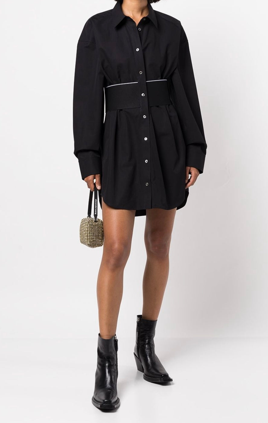 ALEXANDER WANG LOGO ELASTIC DRESS