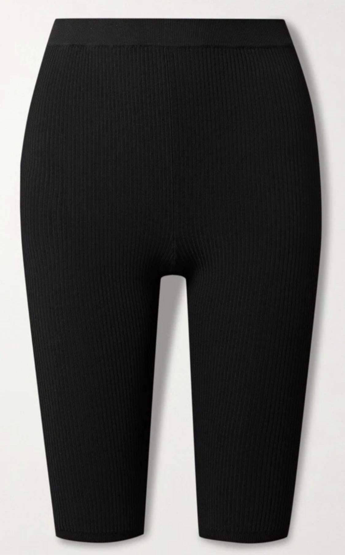 SAINT LAURENT CYCLISTE HIGH-RISE RIB KNIT SHORTS