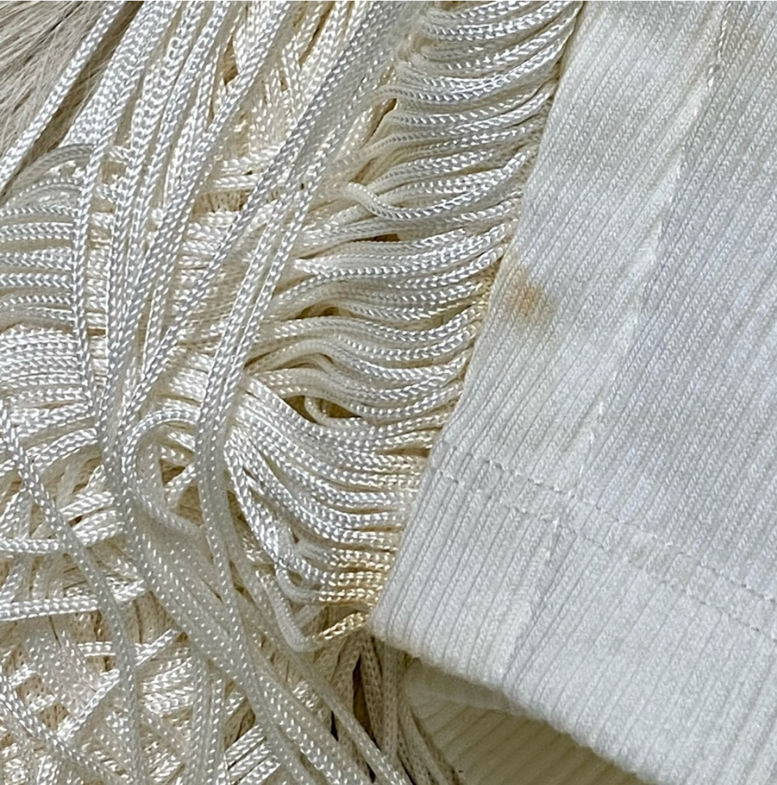 ALEXANDER WANG FRINGE CROP TANK TOP