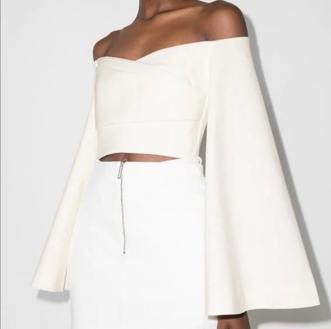 SOLACE LONDON ASTEN OFF-SHOULDER CORSET TOP