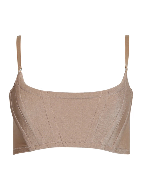 ALEXANDER WANG CROPPED CORSET BRA TOP