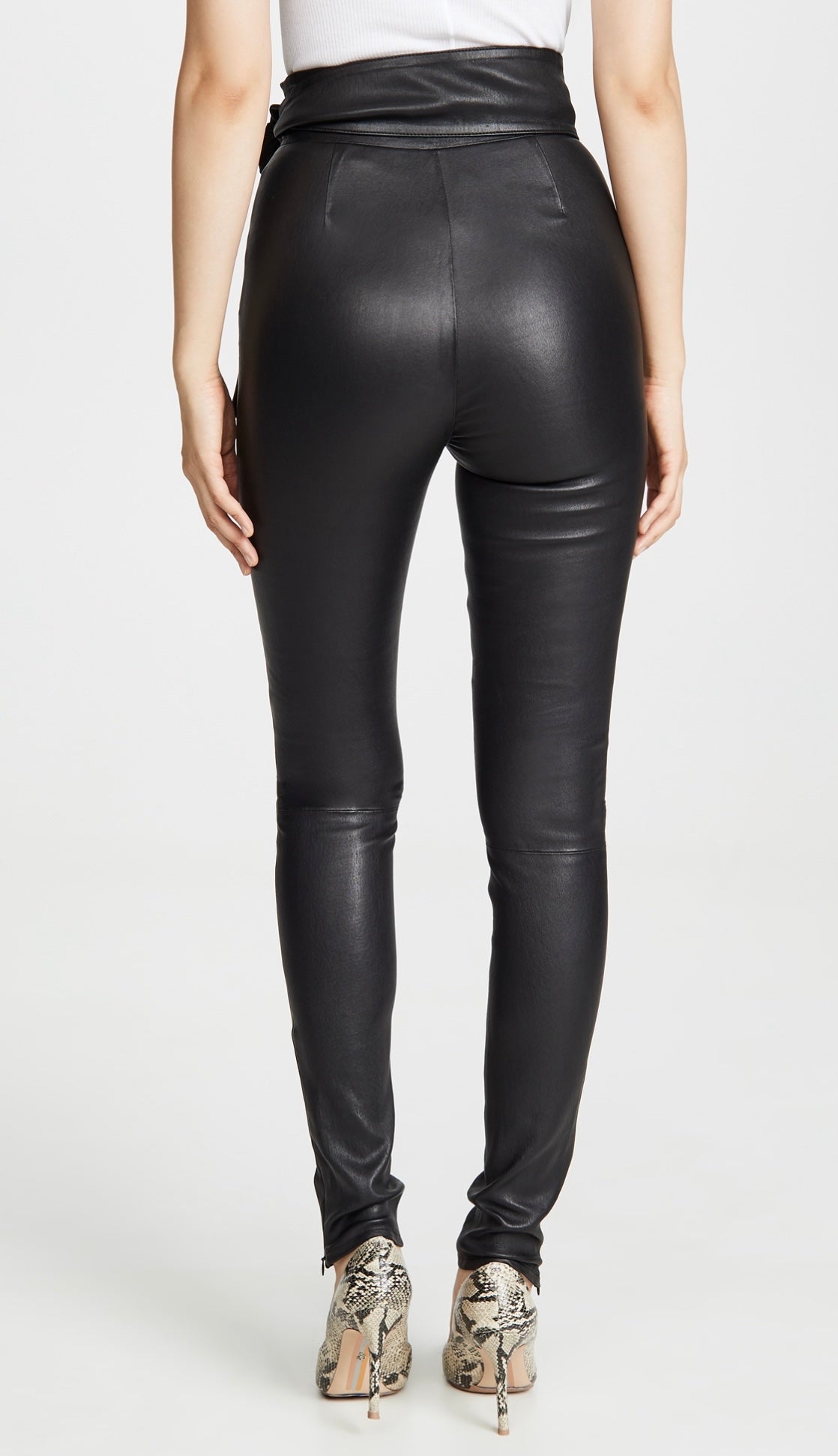 J BRAND X ELSA HOSK FRIDAY LEATHER PANTS