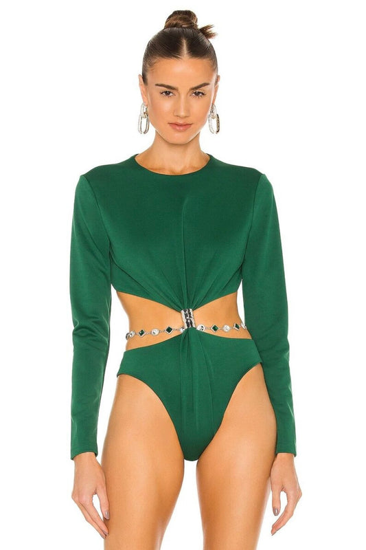 ATOIR LIGHTYEAR CUTOUT EMBELLISHED BODYSUIT