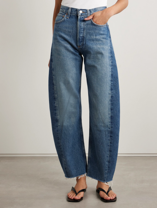AGOLDE LUNA PIECED BARREL JEANS