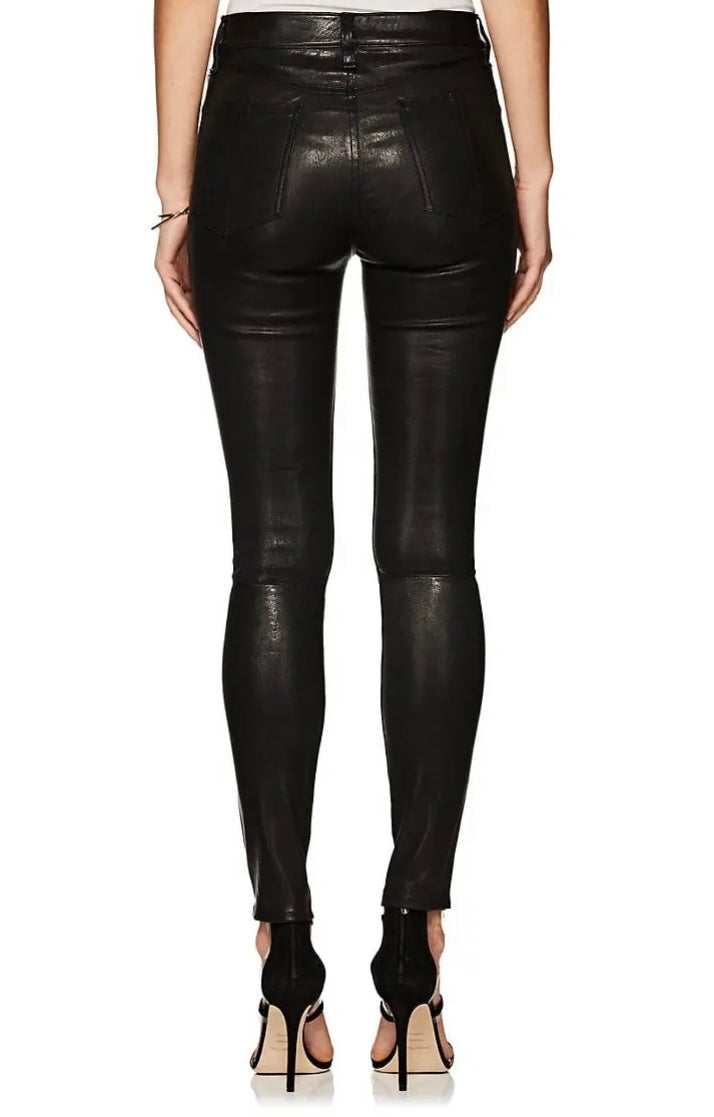 RAG & BONE LEATHER HIGH-RISE SKINNY