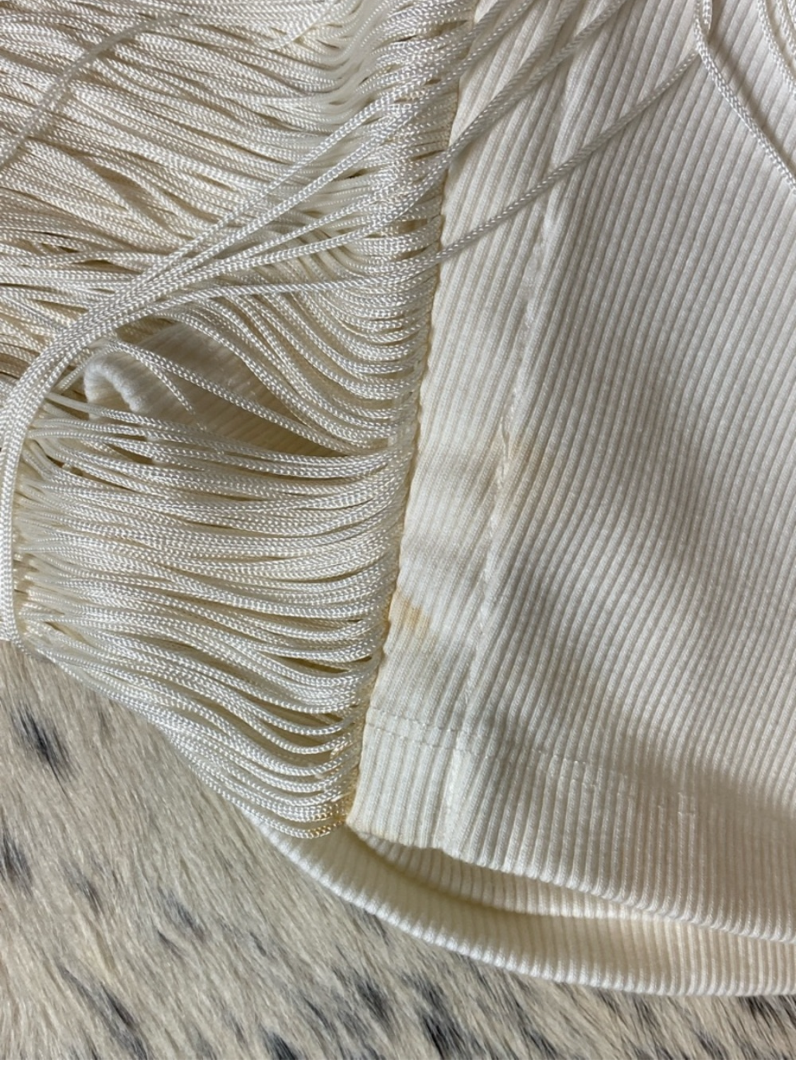 ALEXANDER WANG FRINGE CROP TANK TOP