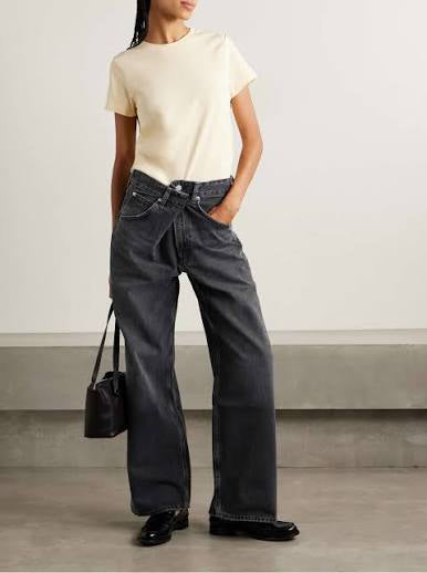 AGOLDE “VANA” DRAPED JEANS IN ICON