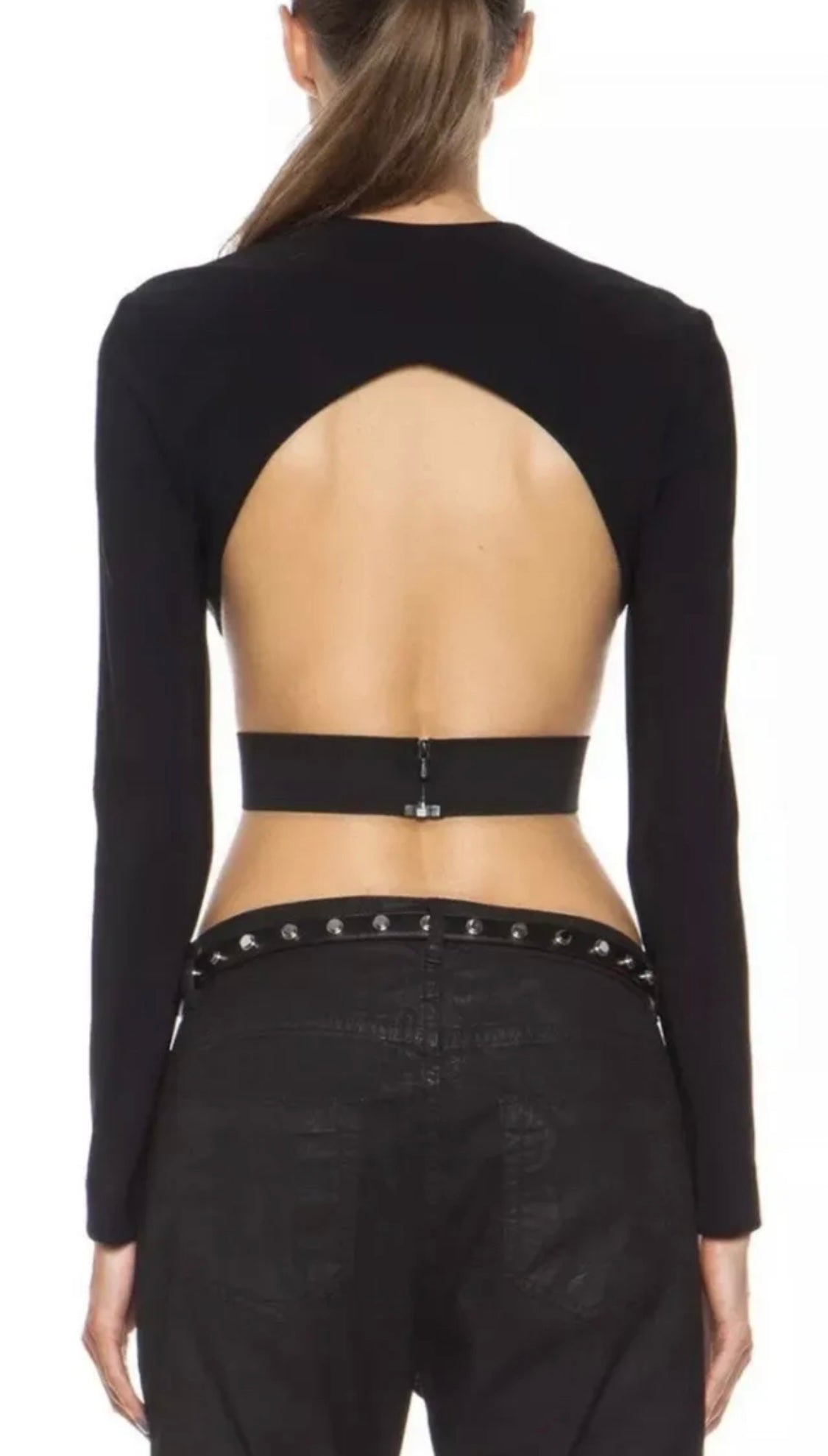 DION LEE HYBRID WIRE CUTOUT BRA TOP