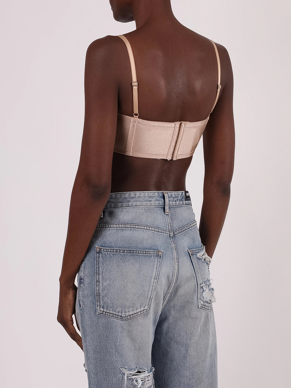 ALEXANDER WANG CROPPED CORSET BRA TOP