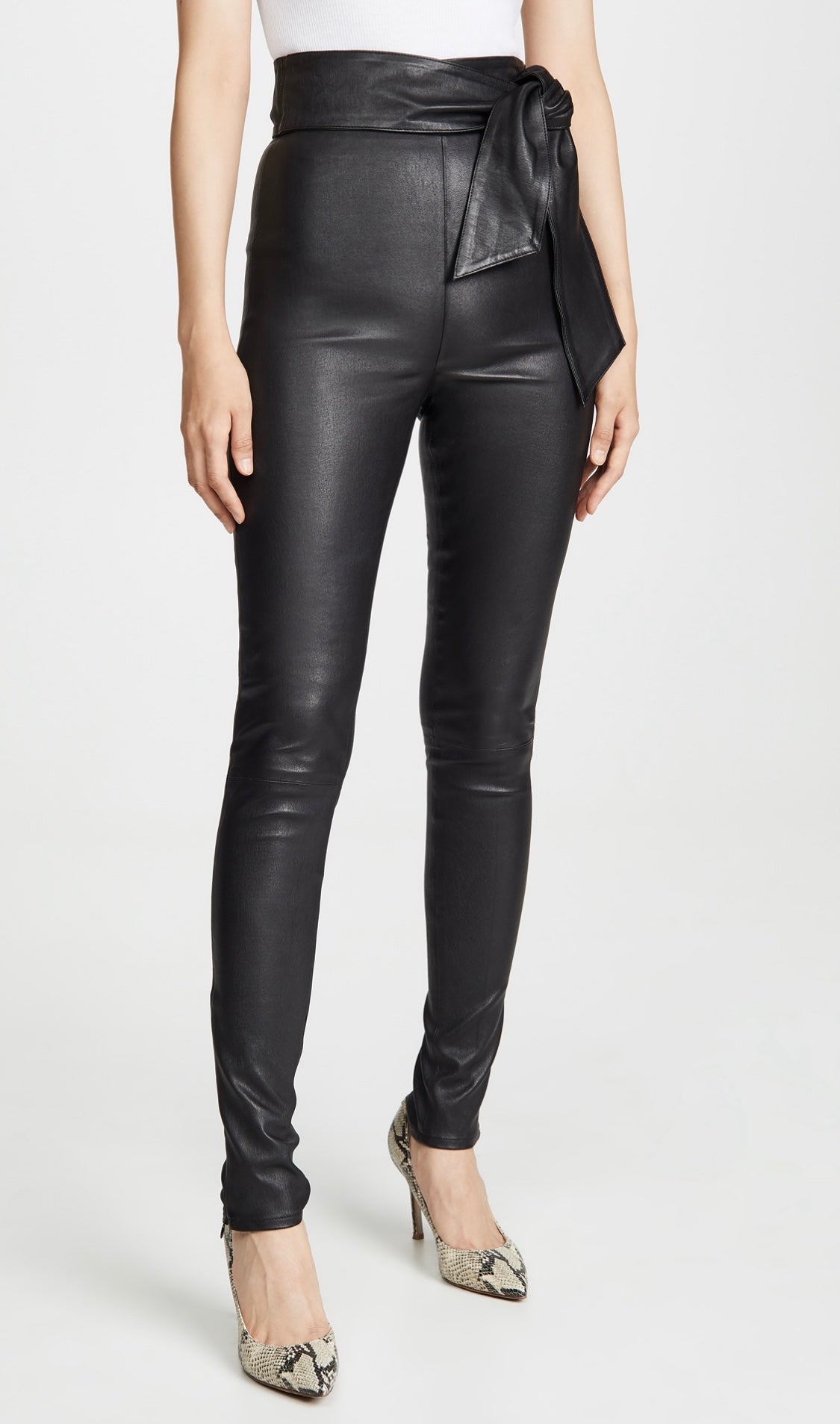 J BRAND X ELSA HOSK FRIDAY LEATHER PANTS