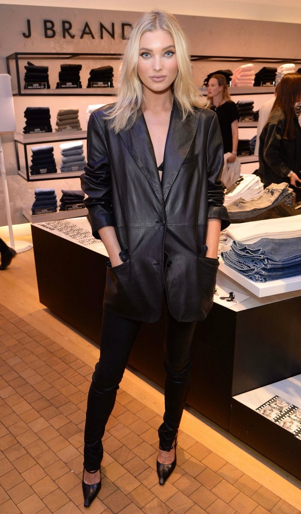 J BRAND X ELSA HOSK FRIDAY LEATHER PANTS