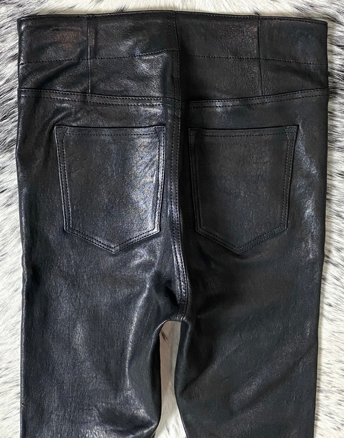 J BRAND NATASHA HIGH RISE LEATHER PANTS