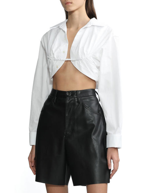 JACQUEMUS LA CHEMISE MACHOU BOLERO SHIRT