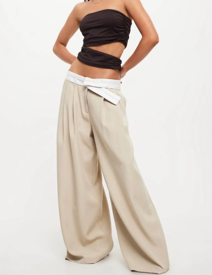 LIONESS DESIRE LOW RISE ASYMMETRICAL PANT