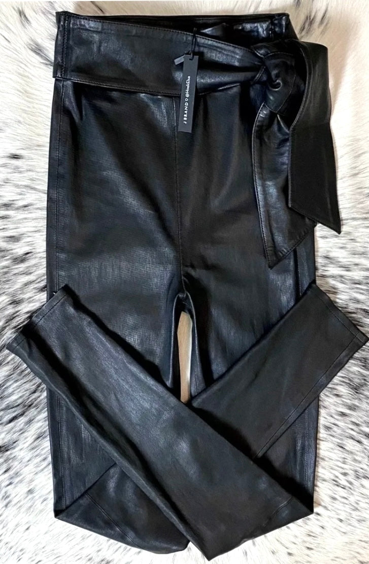 J BRAND X ELSA HOSK FRIDAY LEATHER PANTS