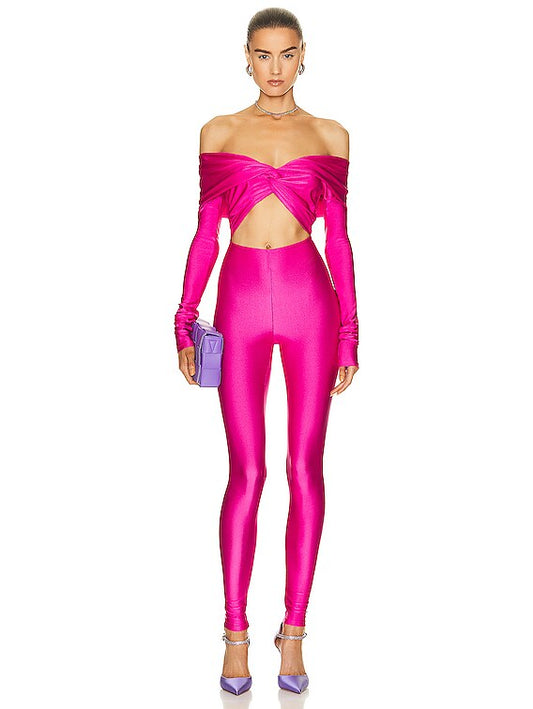 ANDAMANE KENDALL JUMPSUIT FUCHSIA PINK