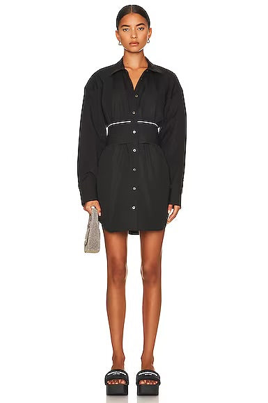 ALEXANDER WANG LOGO ELASTIC DRESS