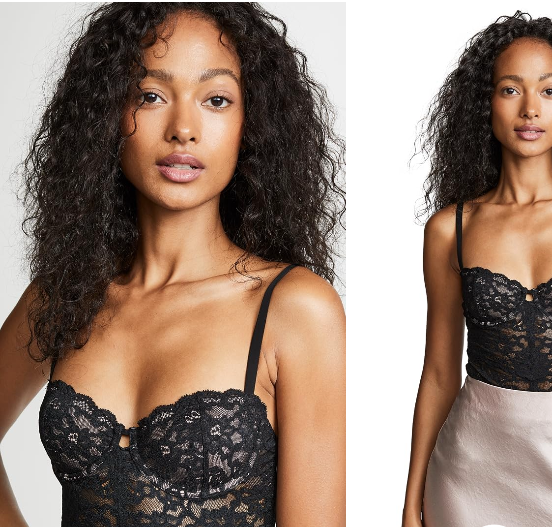FLEUR DU MAL CHAROLETTE LACE BALCONETTE BODYSUIT