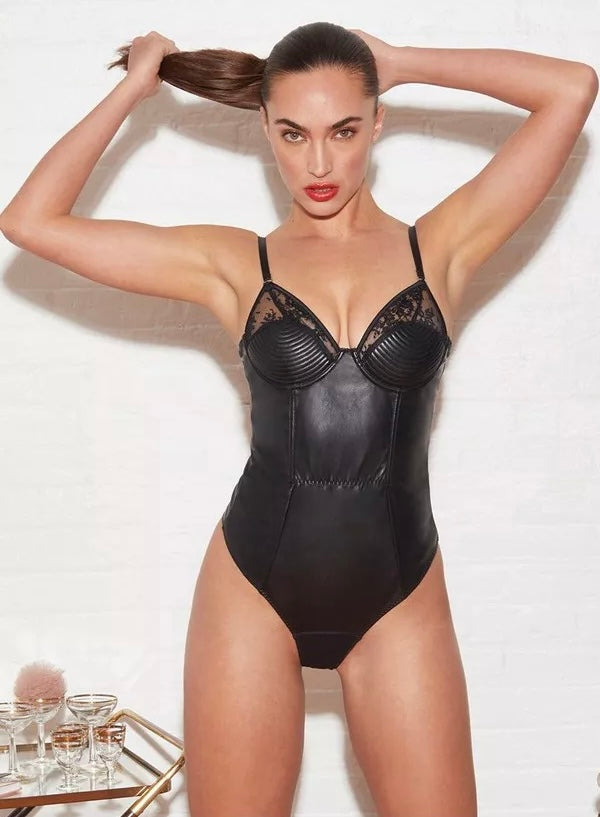 FLEUR DU MAL BEBE VEGAN LEATHER BODYSUIT