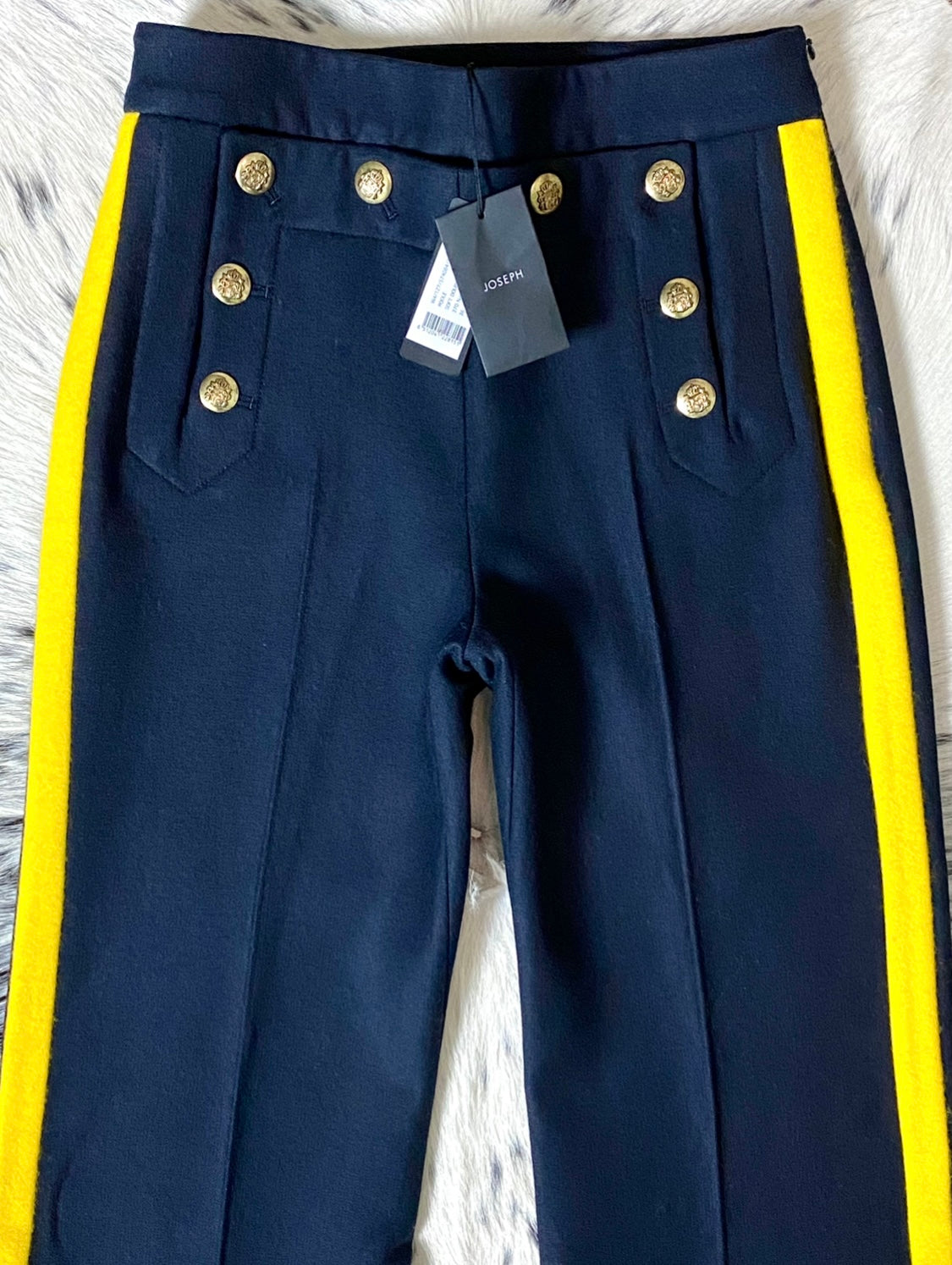 JOSEPH “POOLE” HIGH RISE WOOL BLEND PANTS