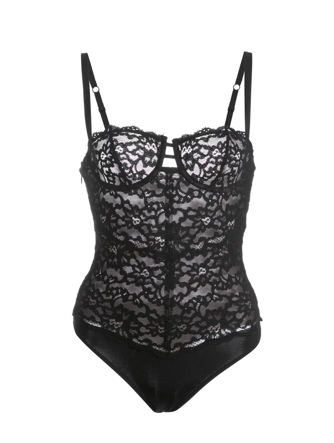 FLEUR DU MAL CHAROLETTE LACE BALCONETTE BODYSUIT