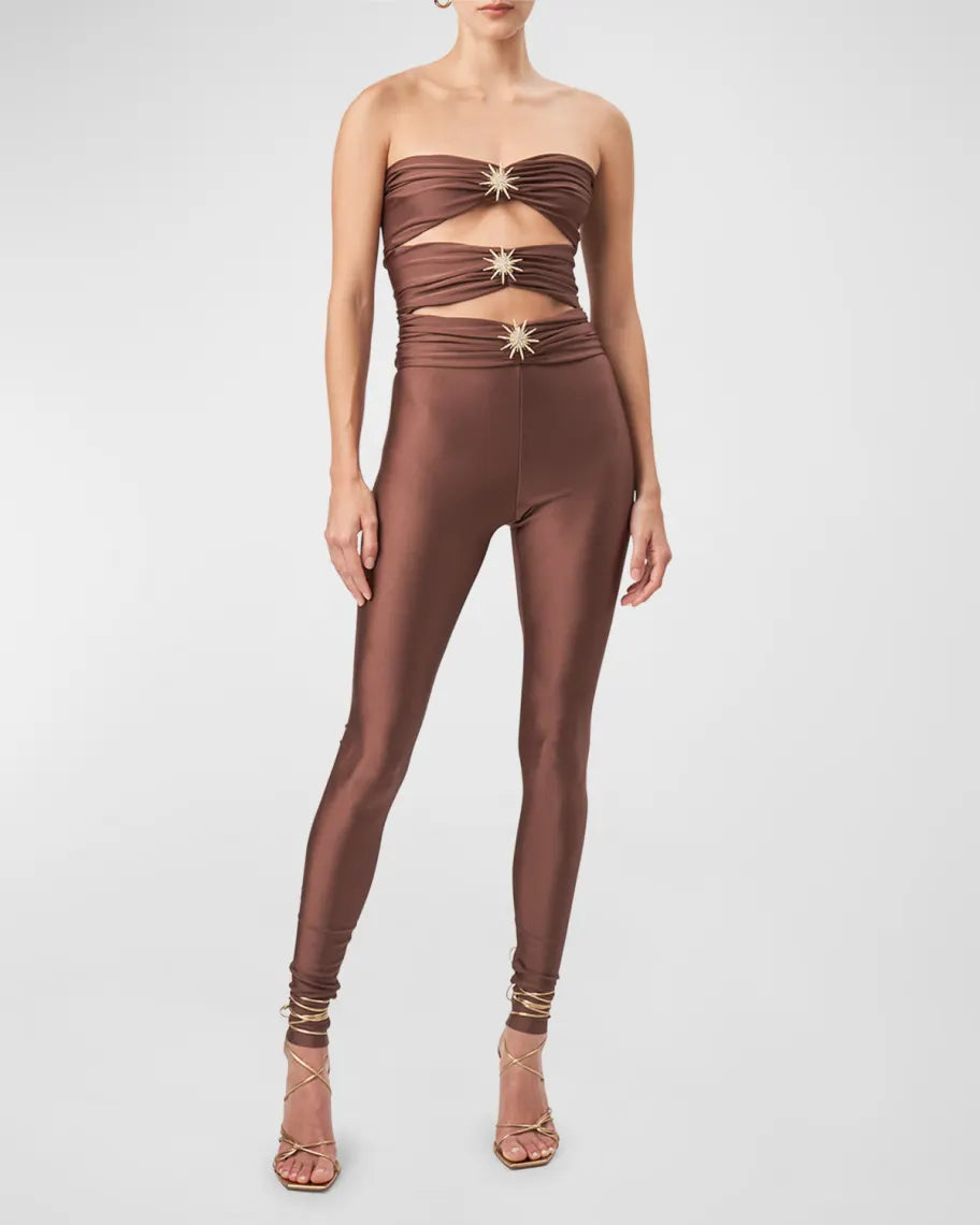 RONNY KOBO DELREY EMBELLISHED CATSUIT