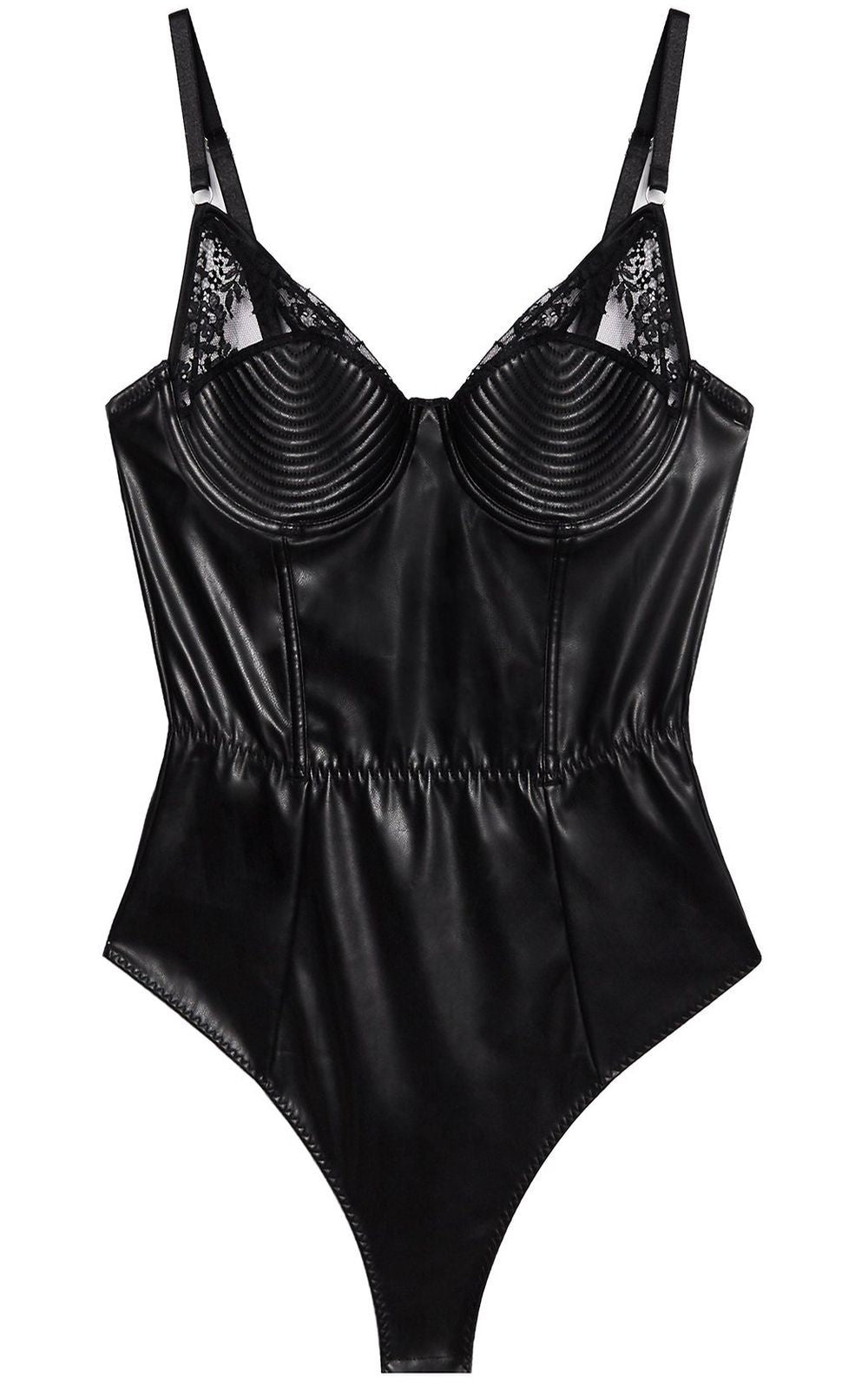 FLEUR DU MAL BEBE VEGAN LEATHER BODYSUIT