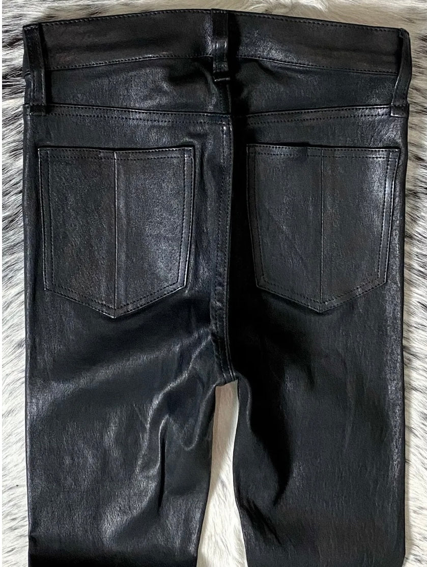 RAG & BONE LEATHER HIGH-RISE SKINNY