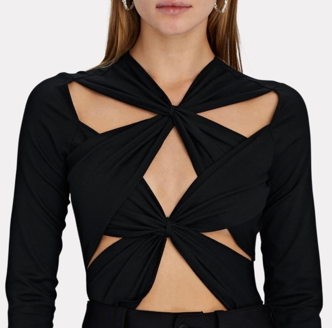 SID NEIGUM CUTOUT STRETCH JERSEY TOP