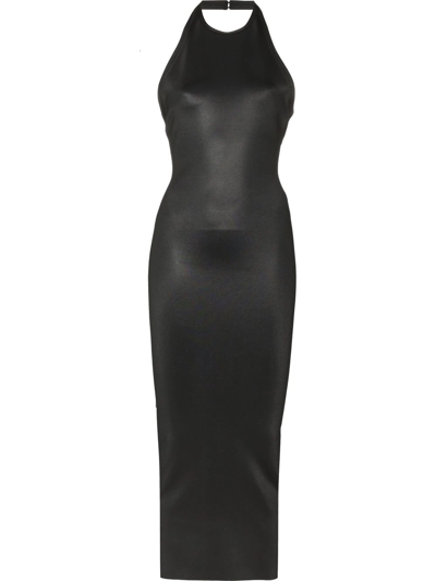 ALEXANDER WANG BONDED SEAM HALTERNECK MAXI DRESS