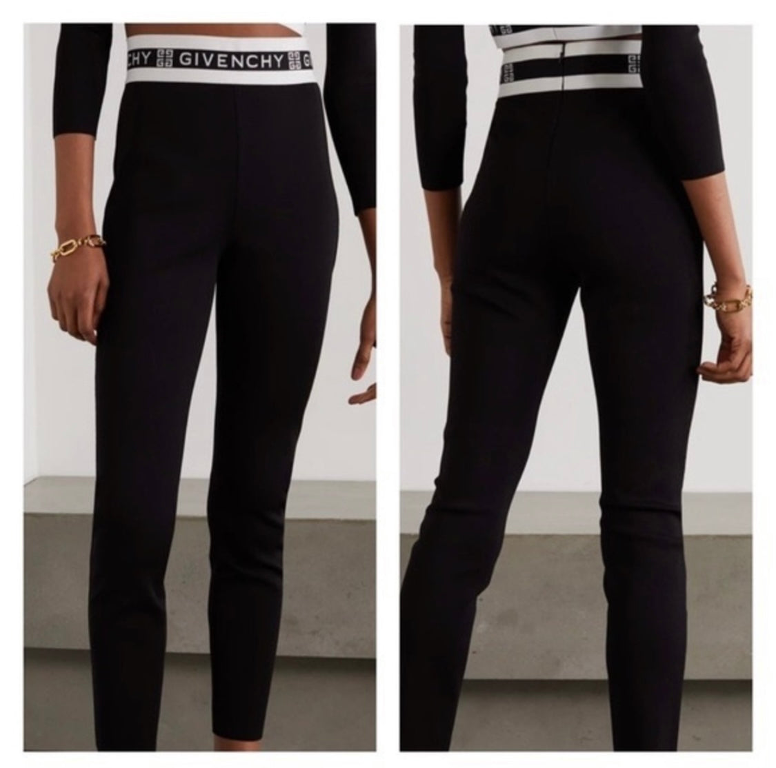 GIVENCHY 4G JACQUARD TRIMMED LEGGING