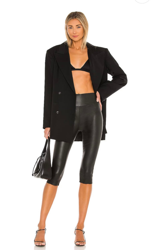 SPRWMN HIGH WAIST CROPPED LEATHER LEGGING