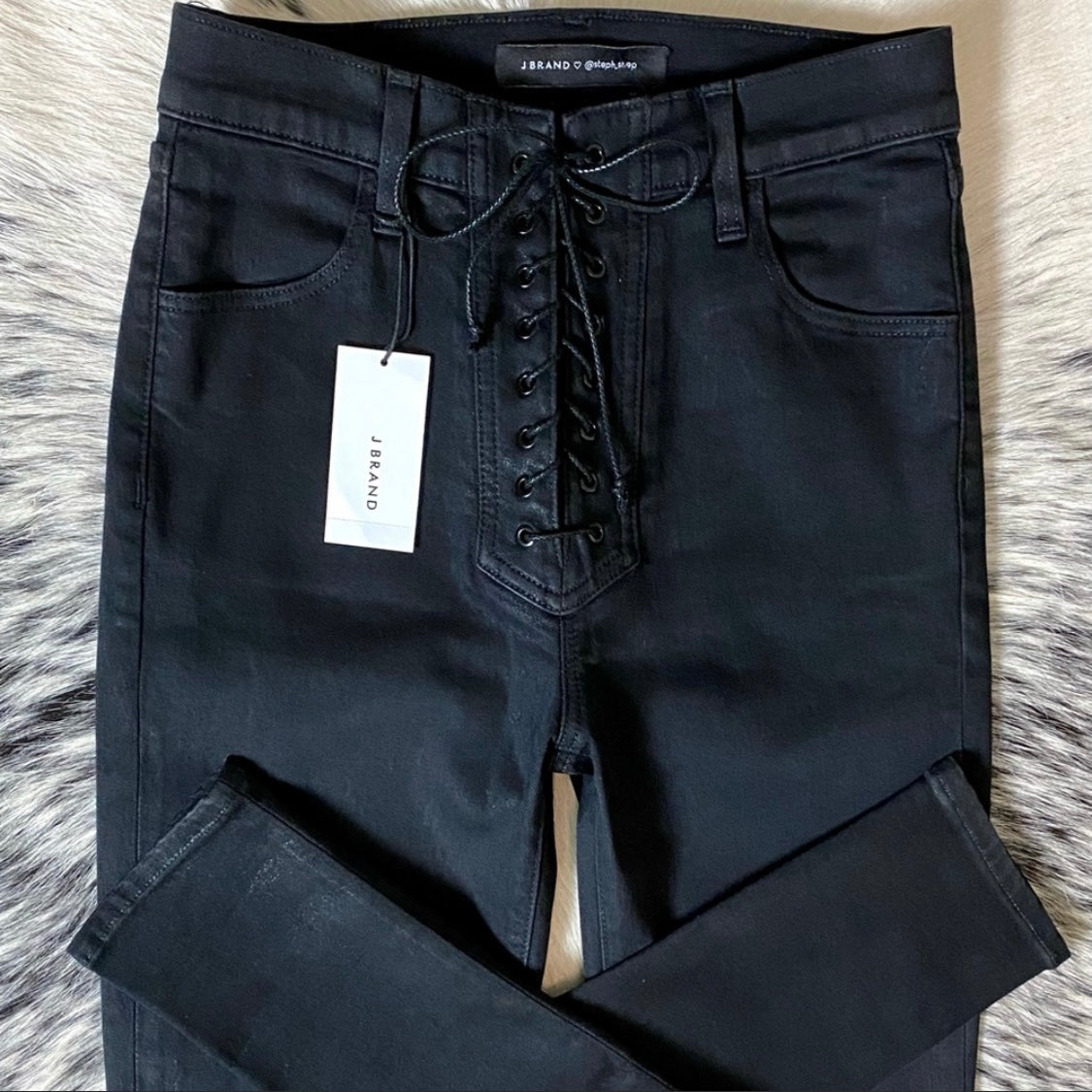 JBRAND X STEPH SHEP HIGH RISE COATED JEANS