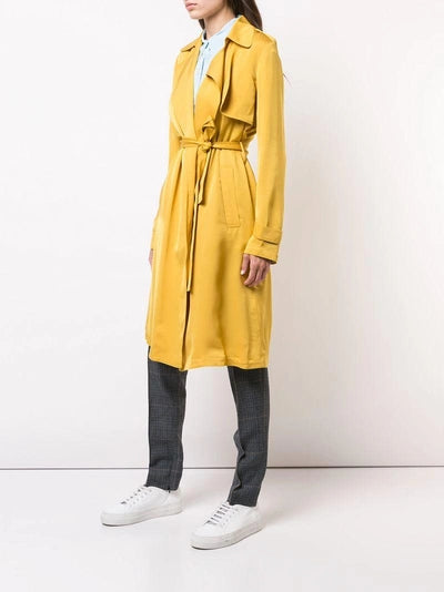 THEORY OAKLANE SILK TRENCH