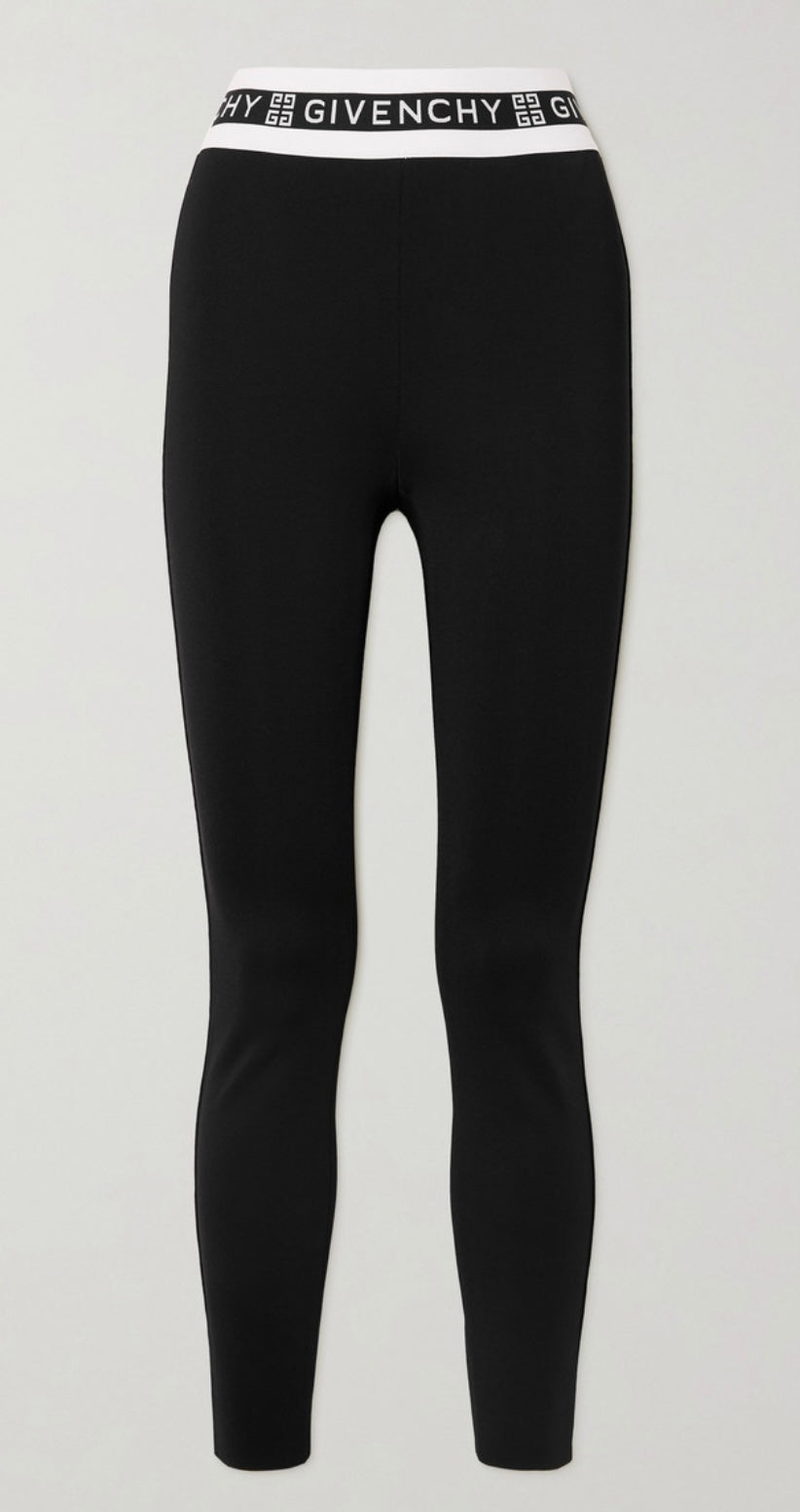 GIVENCHY 4G JACQUARD TRIMMED LEGGING