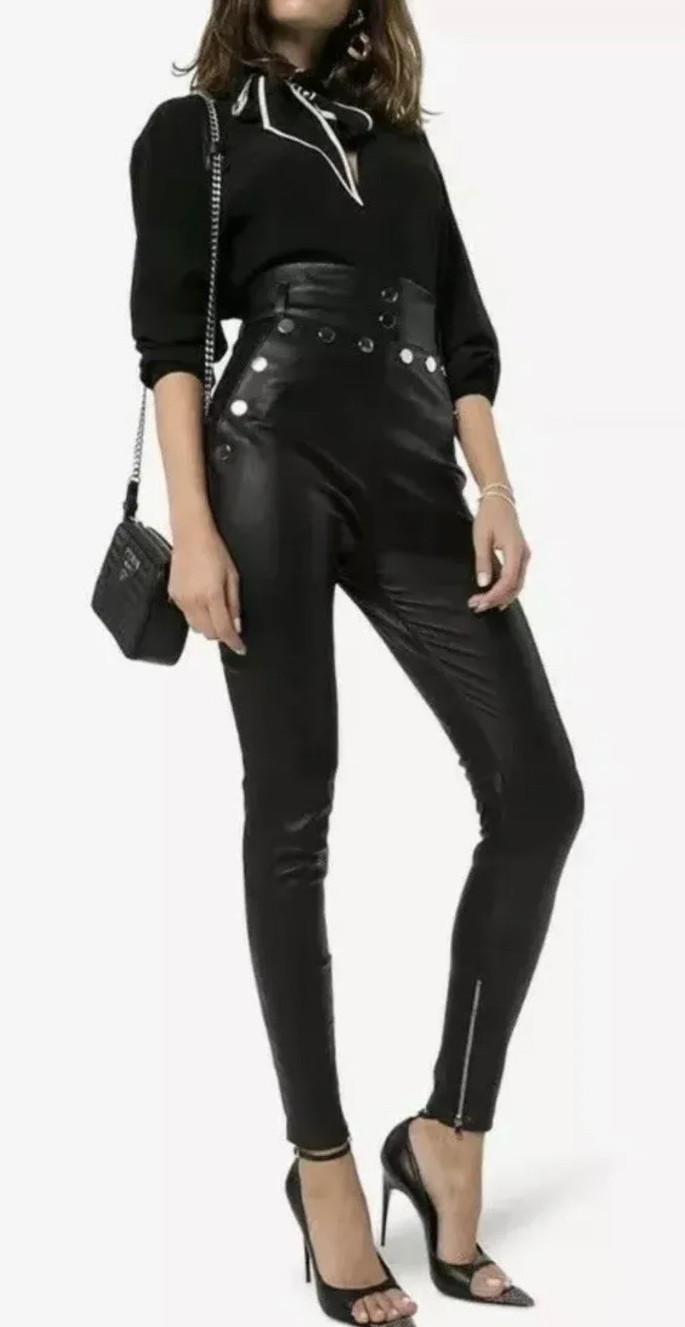 SKIIM HIGH-WAIST NATALIE LEATHER PANTS