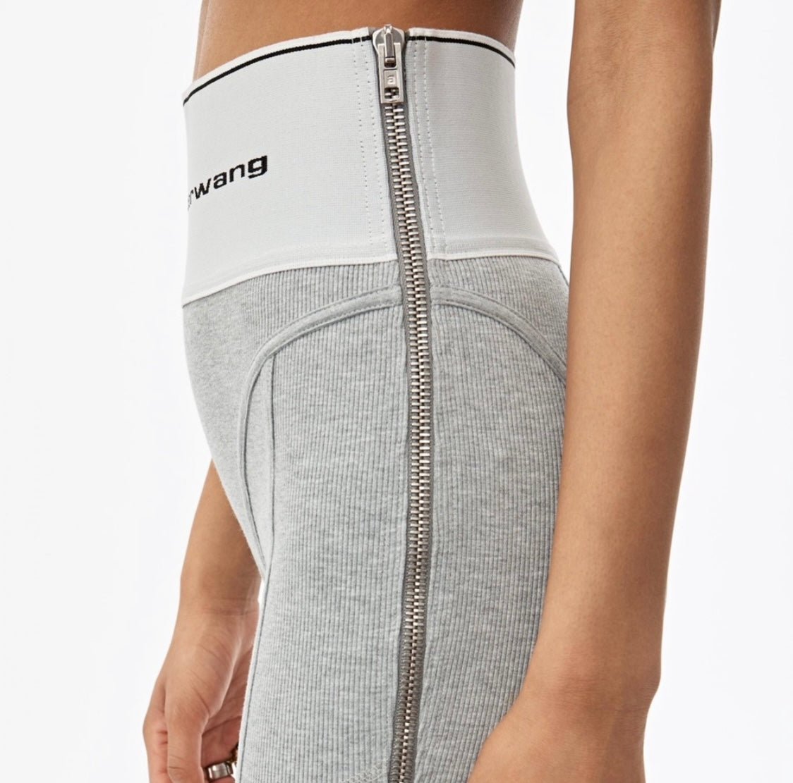 ALEXANDER WANG LOGO ELASTIC SEAMED LEGGING