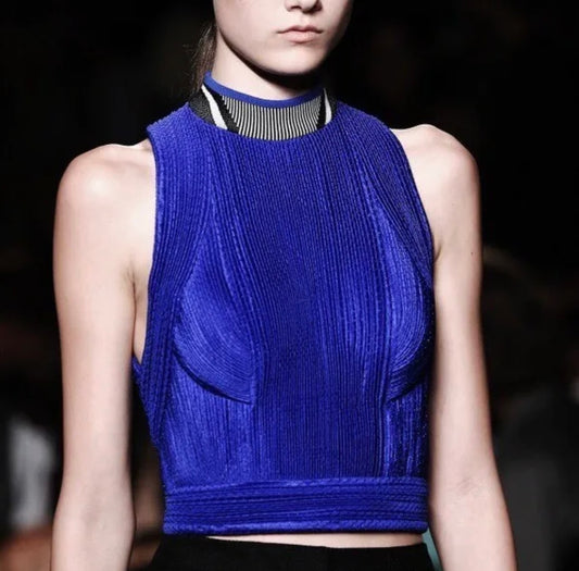 ALEXANDER WANG CROPPED MESH RUNWAY TOP