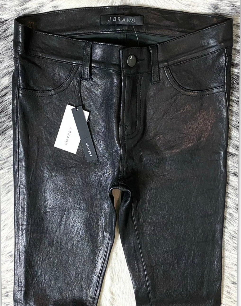 J BRAND L8001 MID RISE LEATHER LEGGING