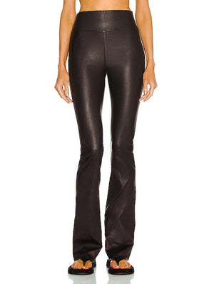 SPRWMN HIGH WAIST LEATHER MICRO FLARES